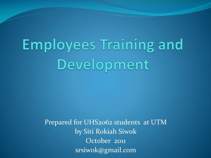 employee training and development ppt