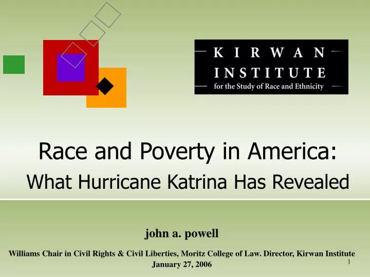 race and poverty in america what hurricane katrina has revealed