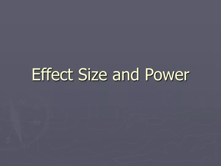effect size and power