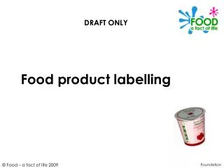 Food product labelling