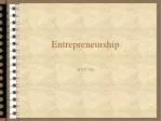 Entrepreneurship - slide 1