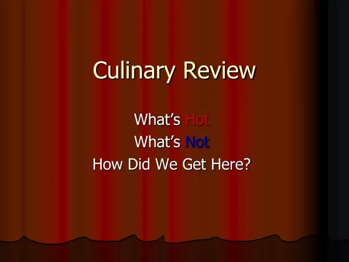 culinary review