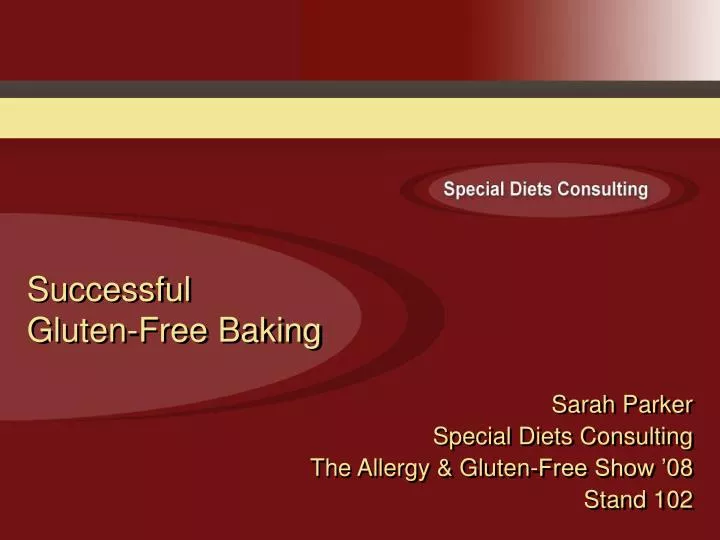 successful gluten free baking