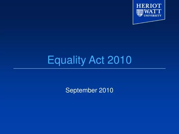 equality act 2010