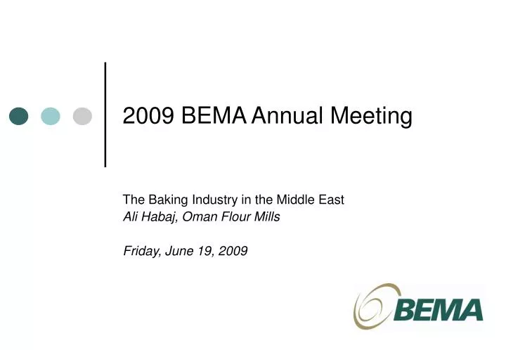 2009 bema annual meeting