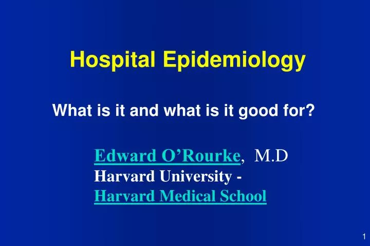 hospital epidemiology