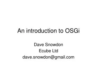 An introduction to OSGi