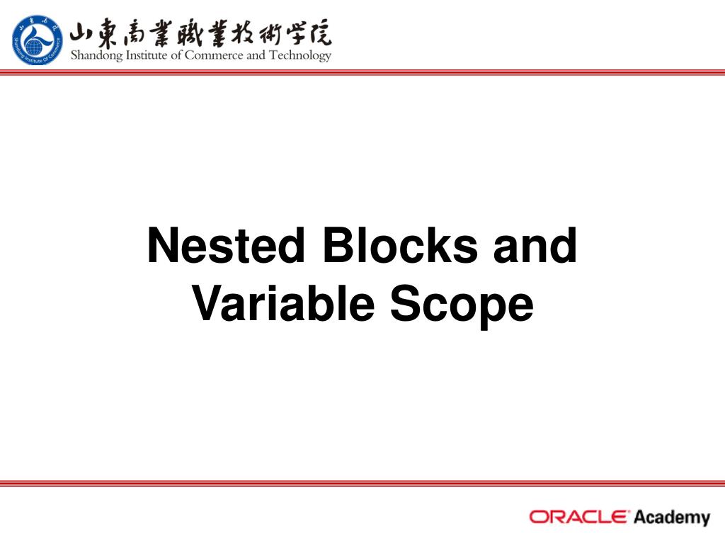 Variable Scopes Block Code PPT - Nested Blocks and Variable Scope PowerPoint Presentation, free ...
