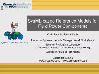 SysML-based Reference Models for Fluid Power Components