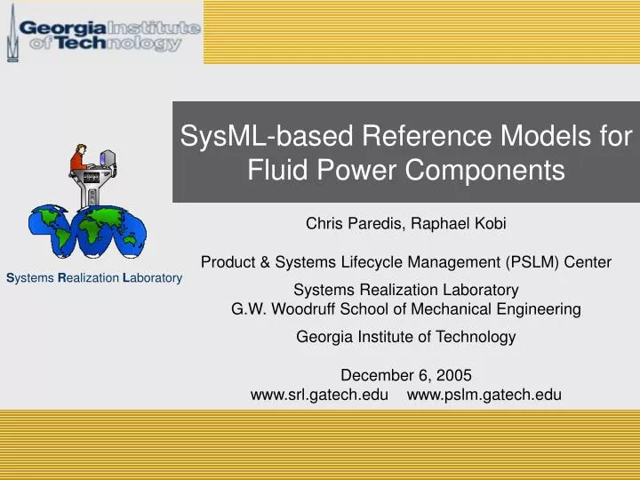 sysml based reference models for fluid power components