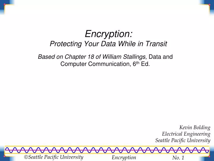 encryption protecting your data while in transit