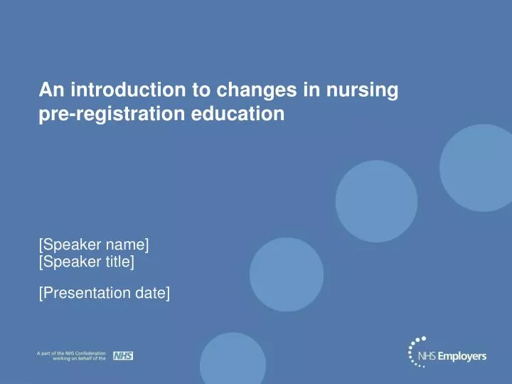 an introduction to changes in nursing pre registration education