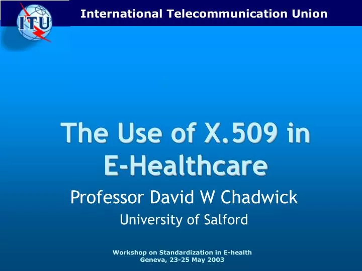 the use of x 509 in e healthcare