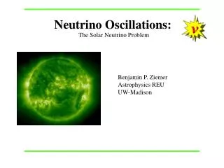 Neutrino Oscillations: