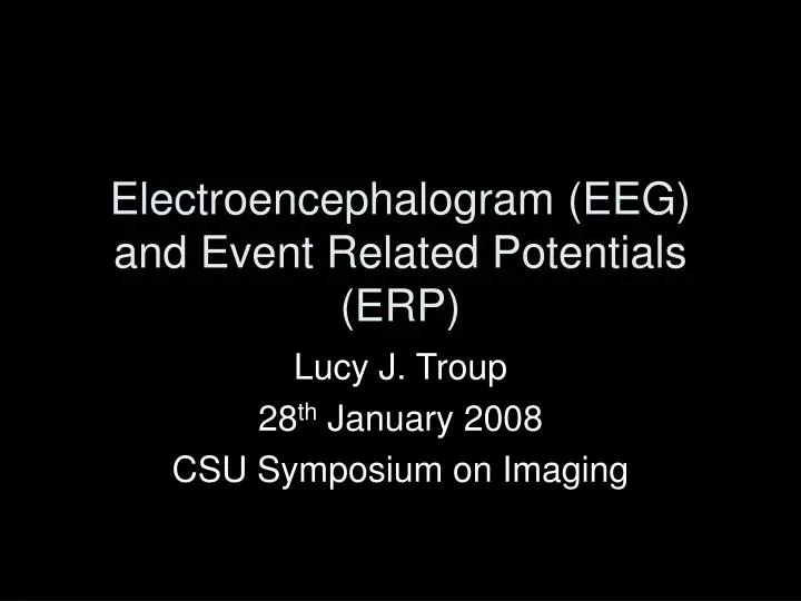electroencephalogram eeg and event related potentials erp