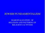 JEWISH FUNDAMENTALISM