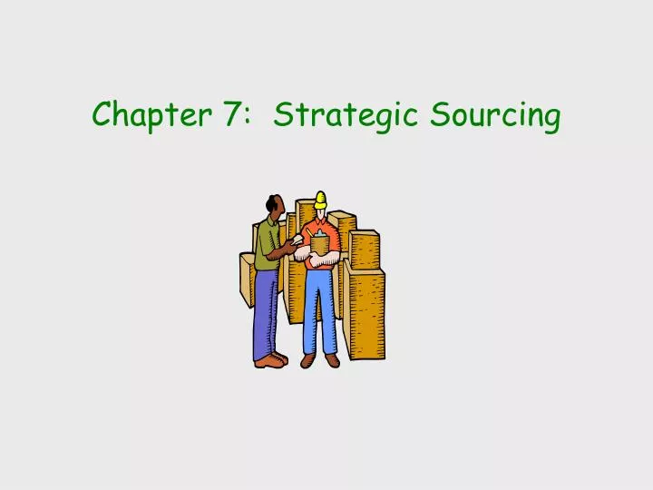 chapter 7 strategic sourcing