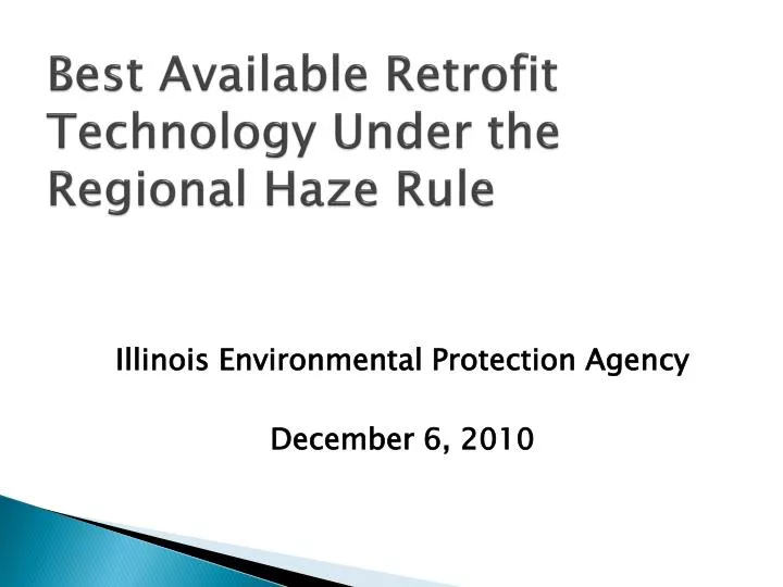 best available retrofit technology under the regional haze rule