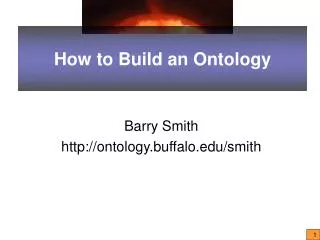 How to Build an Ontology