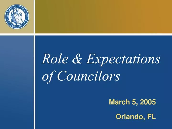 role expectations of councilors