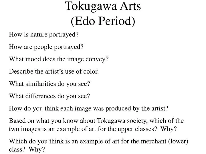 tokugawa arts edo period