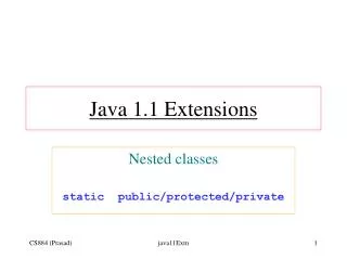 Java 1.1 Extensions