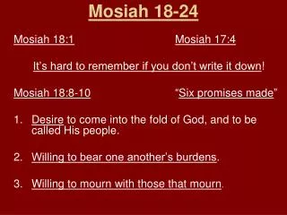Mosiah 18-24