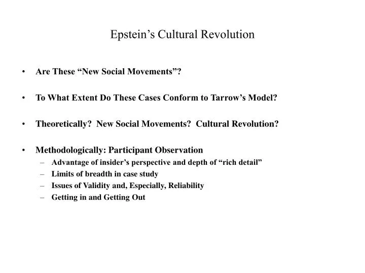 epstein s cultural revolution