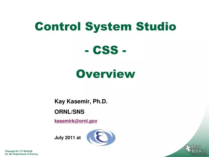 control system studio css overview