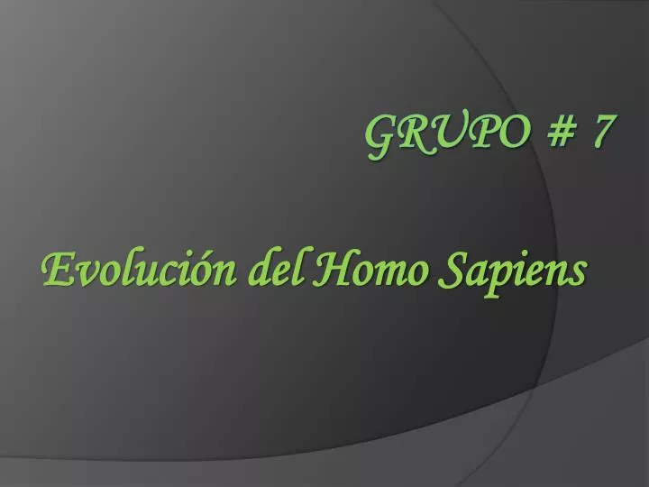 evoluci n del homo sapiens