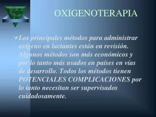 oxigenoterapia