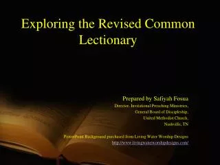 Exploring the Revised Common Lectionary