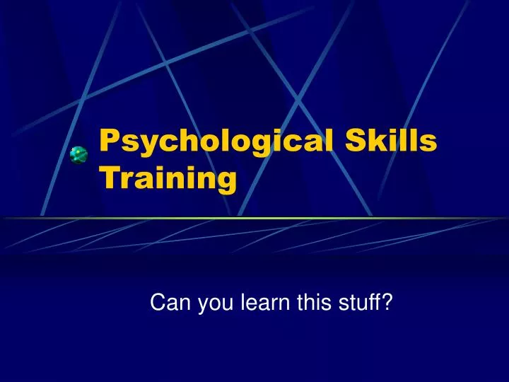 psychological skills training