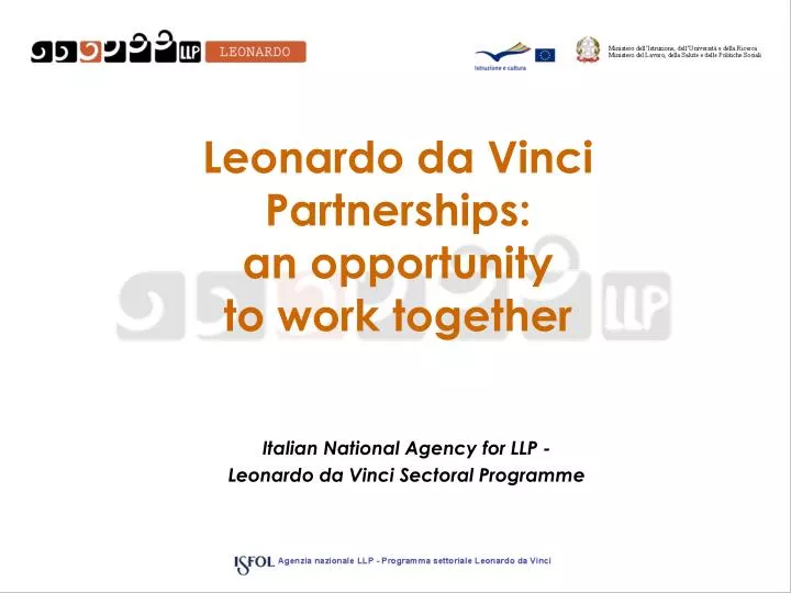 leonardo da vinci partnerships an opportunity to work together