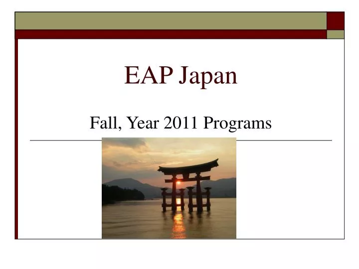 eap japan fall year 2011 programs