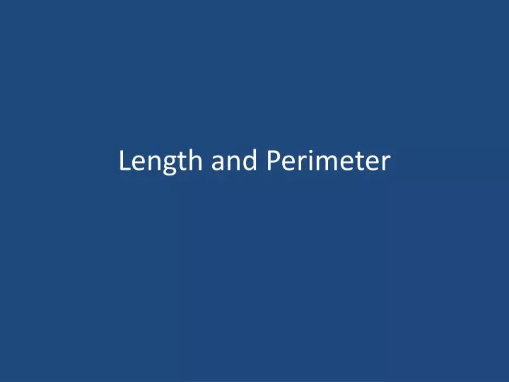 length and perimeter
