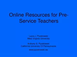 online resources for pre service teachers