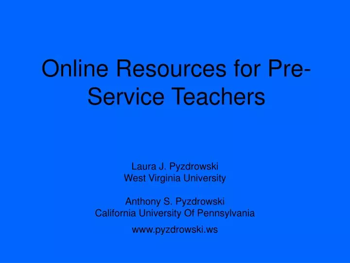 online resources for pre service teachers
