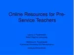 Online Resources for Pre-Service Teachers - slide 1