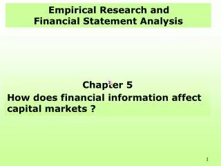 Empirical Research and Financial Statement Analysis