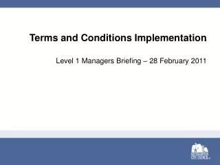 Terms and Conditions Implementation
