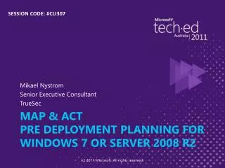 MAP &amp; ACT Pre deployment planning for Windows 7 or Server 2008 R2