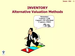 INVENTORY Alternative Valuation Methods