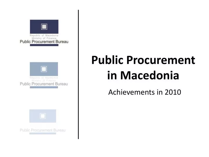 public procurement in macedonia achievements in 2010