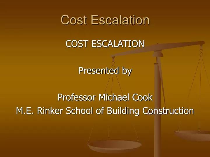 cost escalation