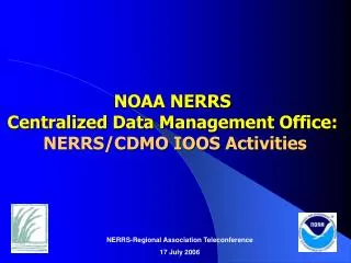 NOAA NERRS Centralized Data Management Office: NERRS/CDMO IOOS Activities