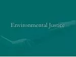 Environmental Justice - slide 1