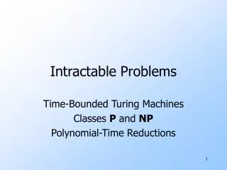 Intractable Problems