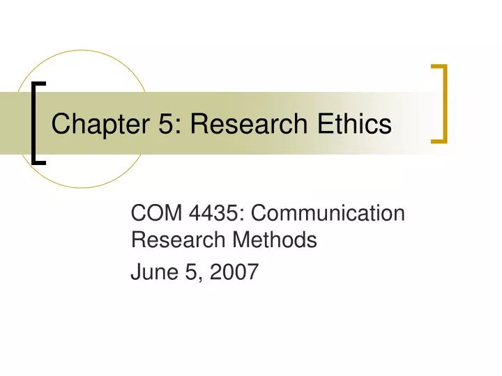 chapter 5 research ethics