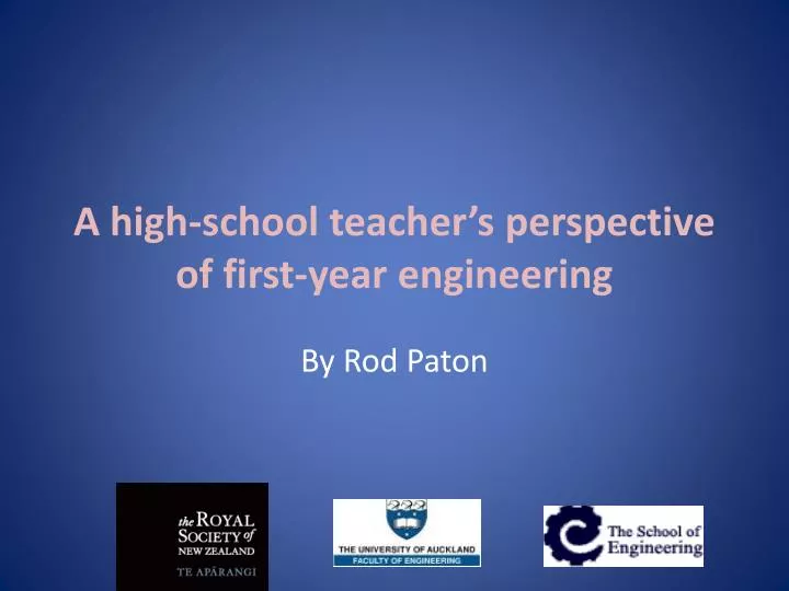 a high school teacher s perspective of first year engineering